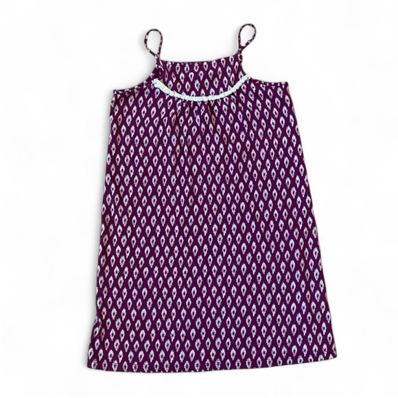 ✨FREE✨ Girls Midi with Spaghetti Straps in Burgundy & Cream Size 8 - Picture 1 of 5